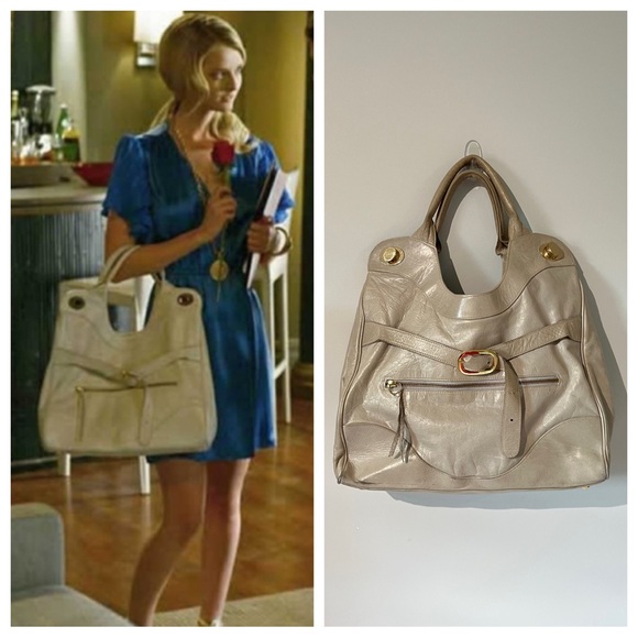 Vintage Y2K Foley + Corinna Jetsetter Leather Hobo Boho Tote Shoulder Bag 2000s - Picture 1 of 16